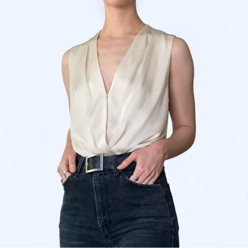 Cream Sleeveless Top